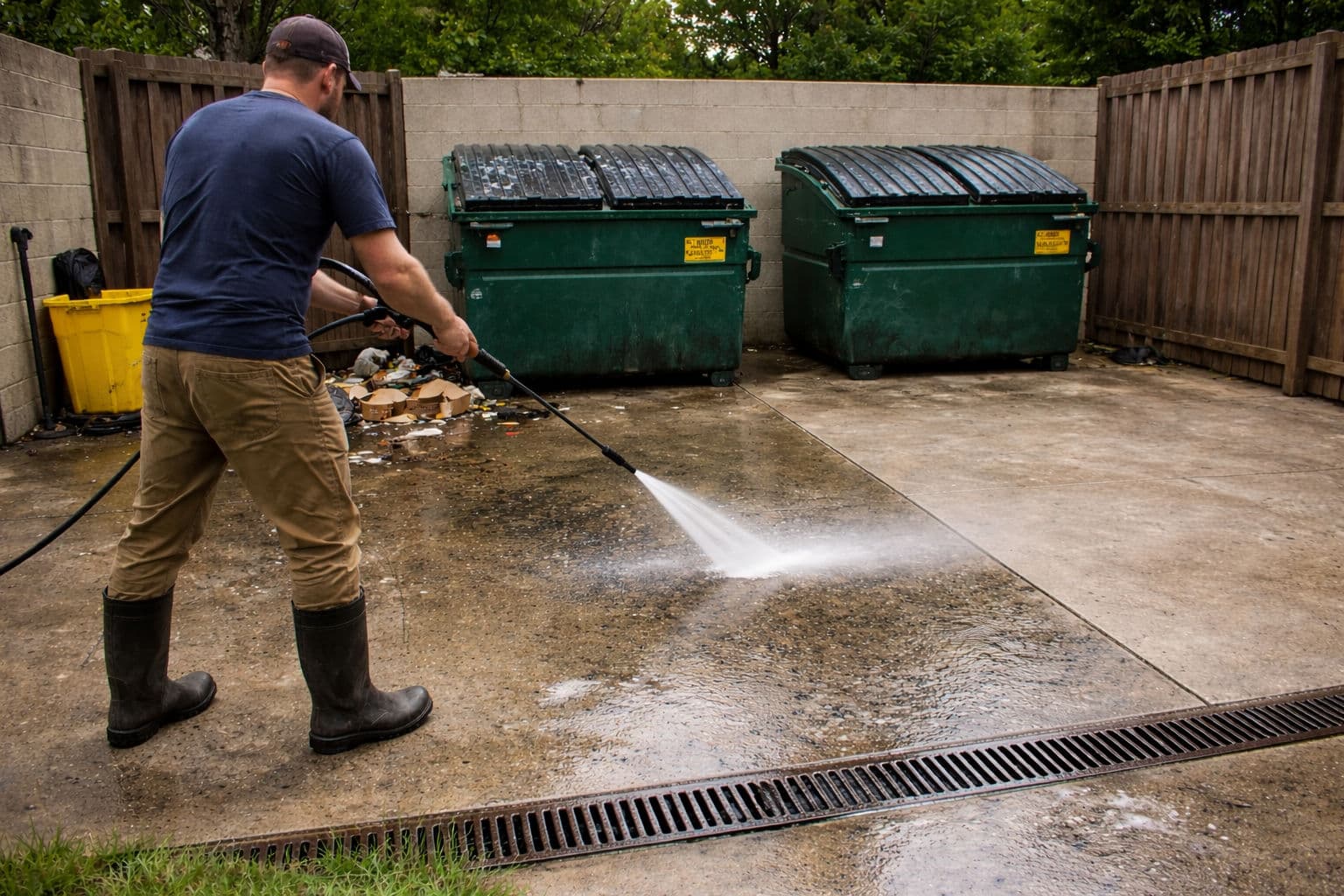 Dumpster Pad Cleaning image